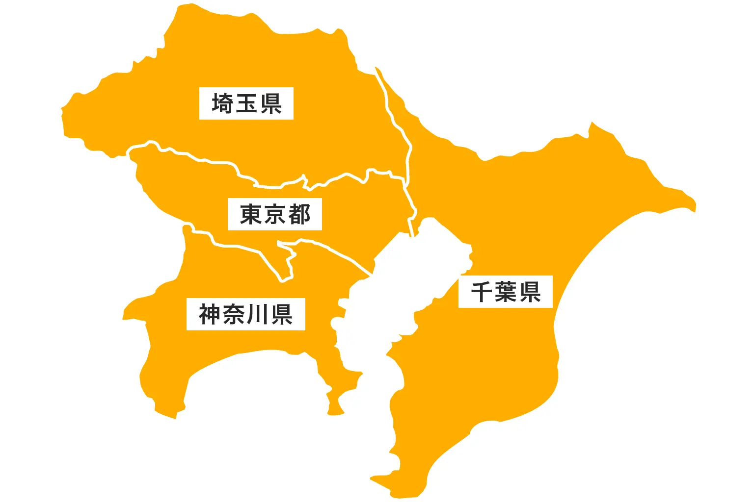 対応エリアの地図